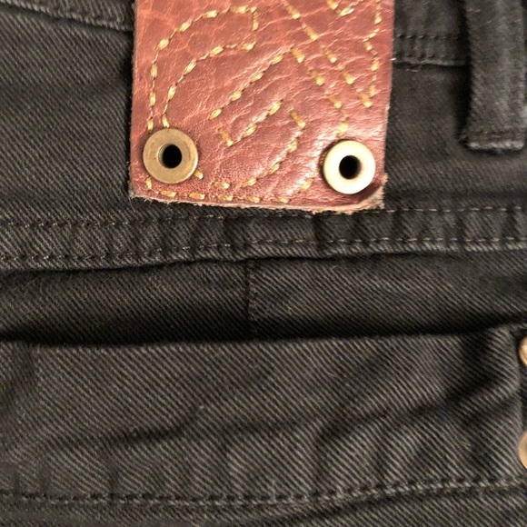 Gianfranco Ferre size 12 black jeans made in ITALY 34-46 stretch straight leg - Picture 8 of 13